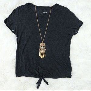Aerie Tie Front Tee
